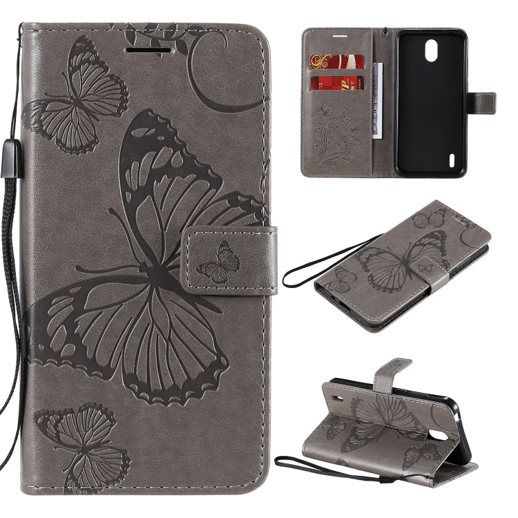 3D Butterflies Embossing Pattern Horizontal Flip Leather Case with Holder & Card Slot & Wallet