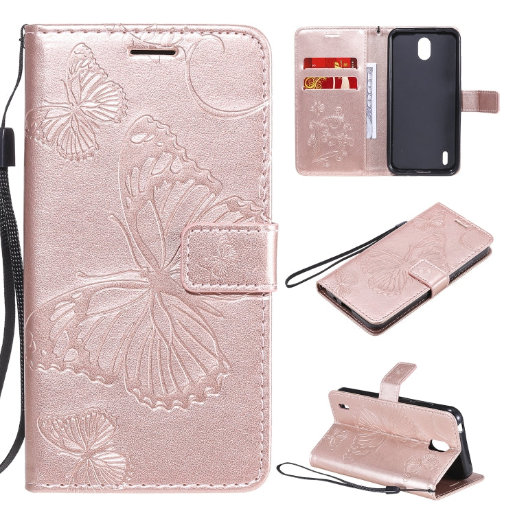 3D Butterflies Embossing Pattern Horizontal Flip Leather Case with Holder & Card Slot & Wallet