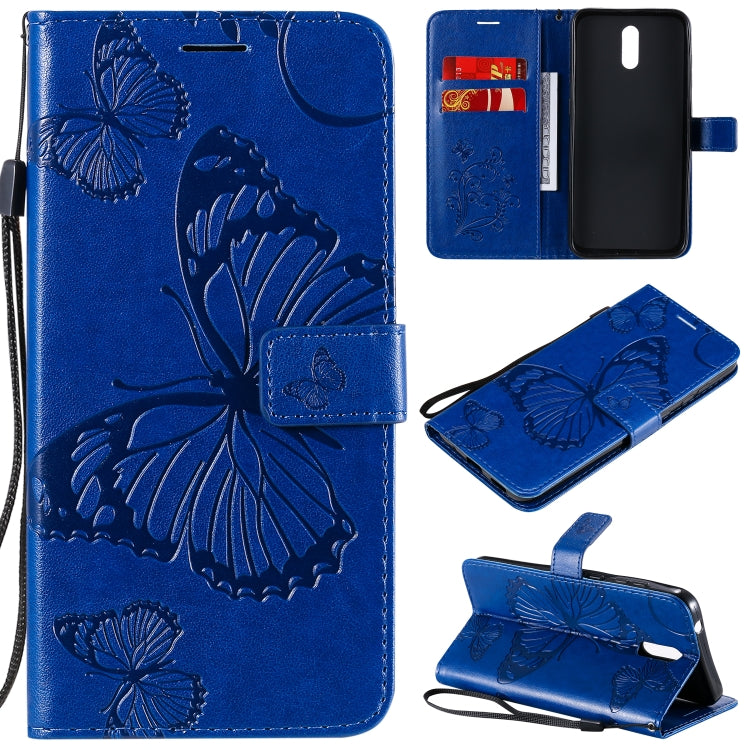 3D Butterflies Embossing Pattern Horizontal Flip Leather Case with Holder & Card Slot & Wallet
