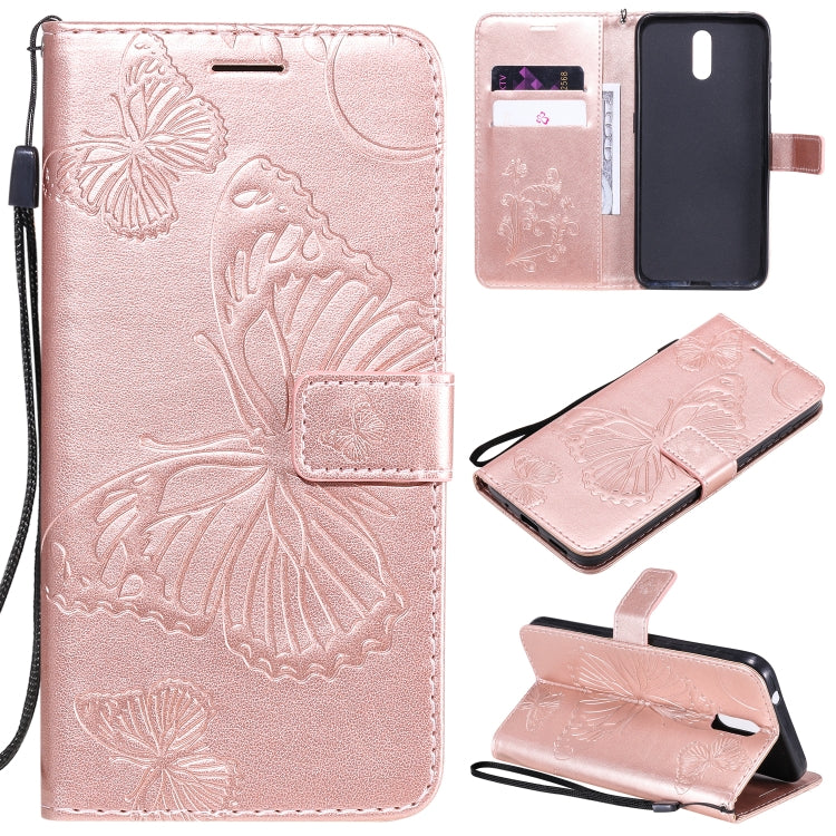 3D Butterflies Embossing Pattern Horizontal Flip Leather Case with Holder & Card Slot & Wallet