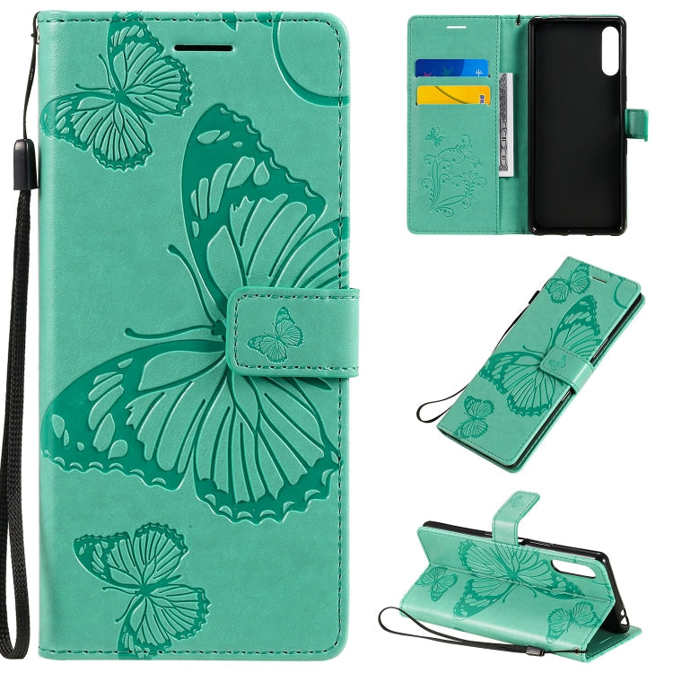3D Butterflies Embossing Pattern Horizontal Flip Leather Case with Holder & Card Slot & Wallet