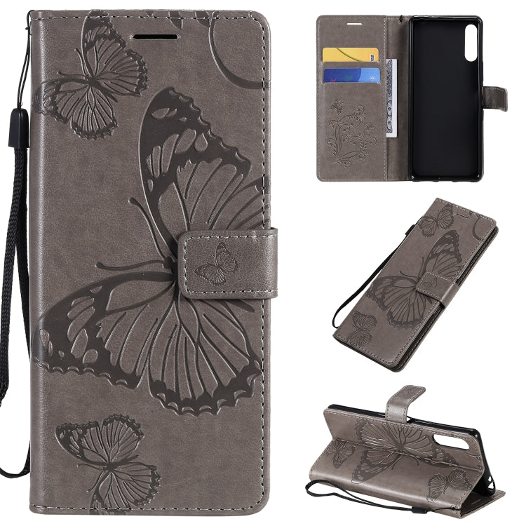 3D Butterflies Embossing Pattern Horizontal Flip Leather Case with Holder & Card Slot & Wallet