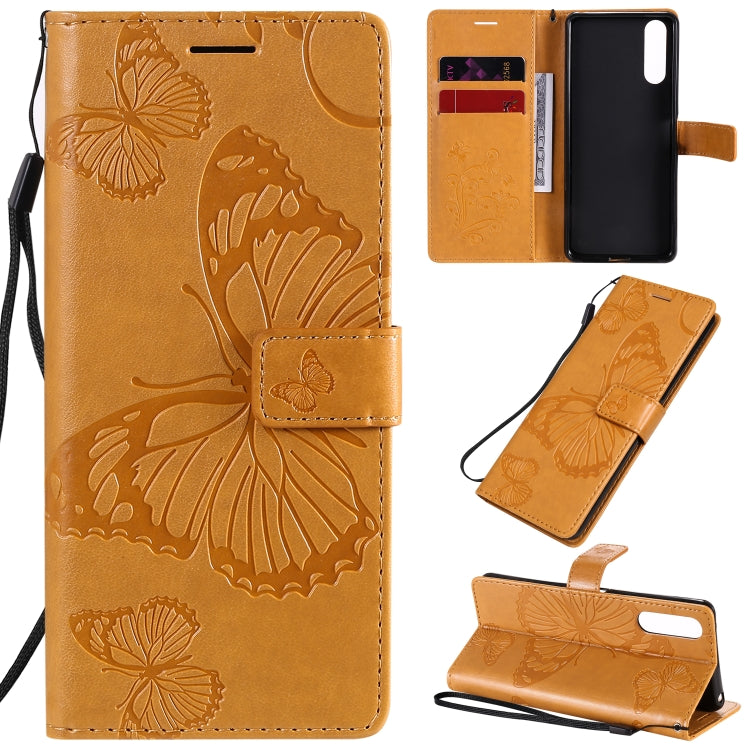3D Butterflies Embossing Pattern Horizontal Flip Leather Case with Holder & Card Slot & Wallet