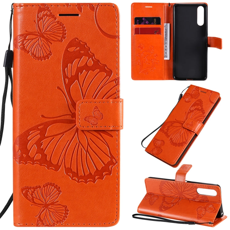 3D Butterflies Embossing Pattern Horizontal Flip Leather Case with Holder & Card Slot & Wallet