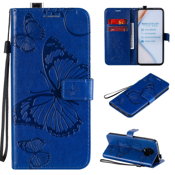 3D Butterflies Embossing Pattern Horizontal Flip Leather Case with Holder & Card Slot & Wallet