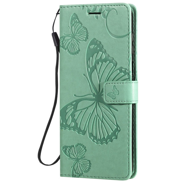 3D Butterflies Embossing Pattern Horizontal Flip Leather Case with Holder & Card Slot & Wallet