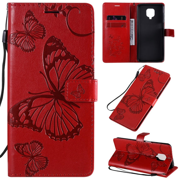 3D Butterflies Embossing Pattern Horizontal Flip Leather Case with Holder & Card Slot & Wallet