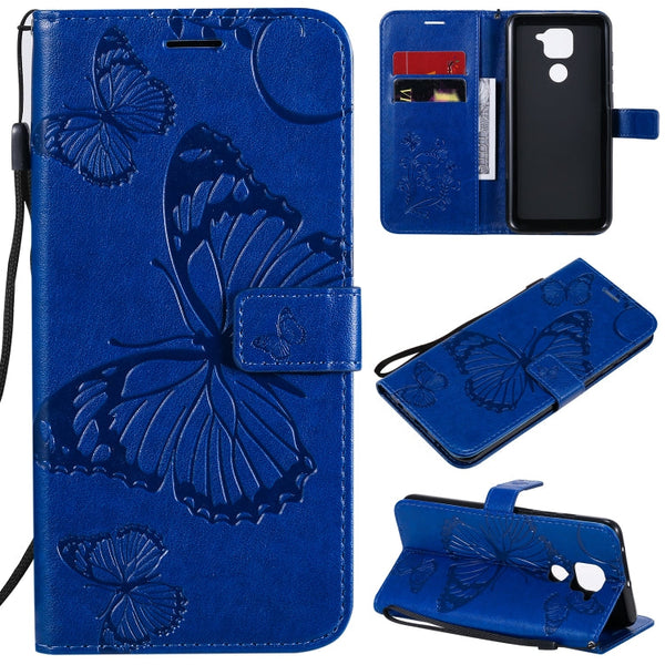 3D Butterflies Embossing Pattern Horizontal Flip Leather Case with Holder & Card Slot & Wallet