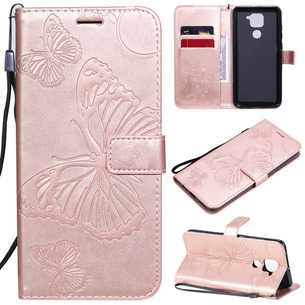 3D Butterflies Embossing Pattern Horizontal Flip Leather Case with Holder & Card Slot & Wallet
