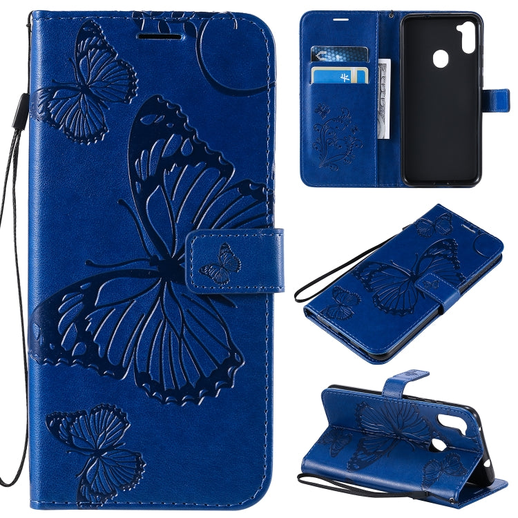 3D Butterflies Embossing Pattern Horizontal Flip Leather Case with Holder & Card Slot & Wallet