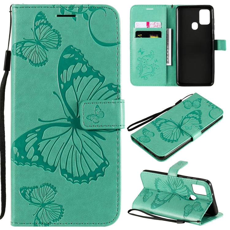 3D Butterflies Embossing Pattern Horizontal Flip Leather Case with Holder & Card Slot & Wallet