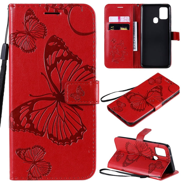 3D Butterflies Embossing Pattern Horizontal Flip Leather Case with Holder & Card Slot & Wallet
