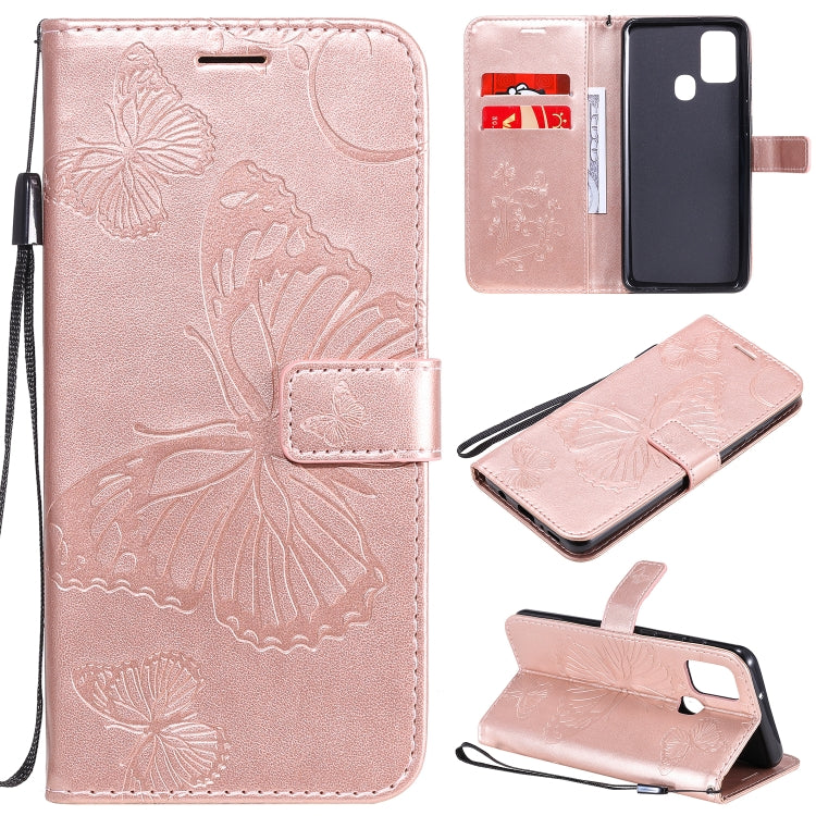 3D Butterflies Embossing Pattern Horizontal Flip Leather Case with Holder & Card Slot & Wallet