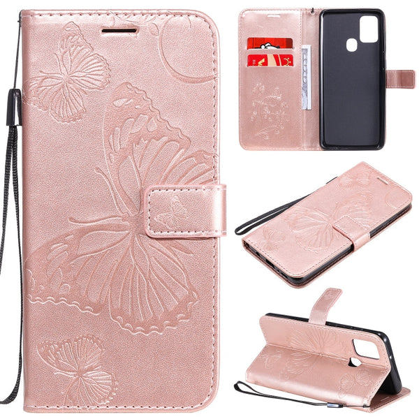 3D Butterflies Embossing Pattern Horizontal Flip Leather Case with Holder & Card Slot & Wallet