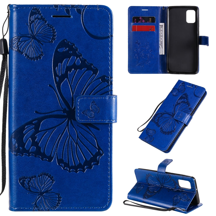 3D Butterflies Embossing Pattern Horizontal Flip Leather Case with Holder & Card Slot & Wallet