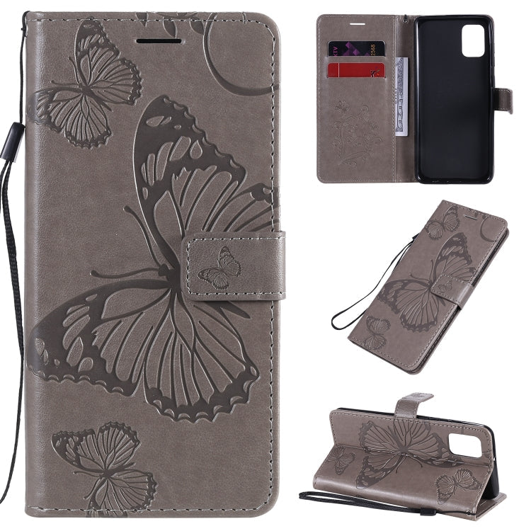 3D Butterflies Embossing Pattern Horizontal Flip Leather Case with Holder & Card Slot & Wallet