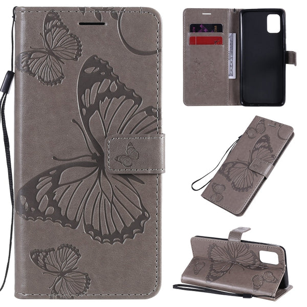 3D Butterflies Embossing Pattern Horizontal Flip Leather Case with Holder & Card Slot & Wallet