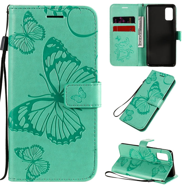 3D Butterflies Embossing Pattern Horizontal Flip Leather Case with Holder & Card Slot & Wallet