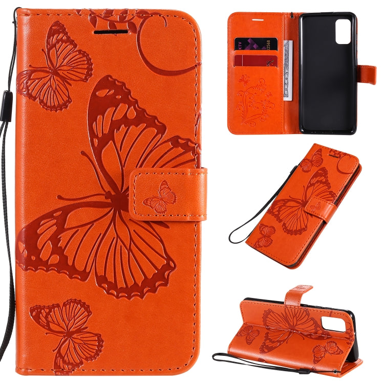 3D Butterflies Embossing Pattern Horizontal Flip Leather Case with Holder & Card Slot & Wallet