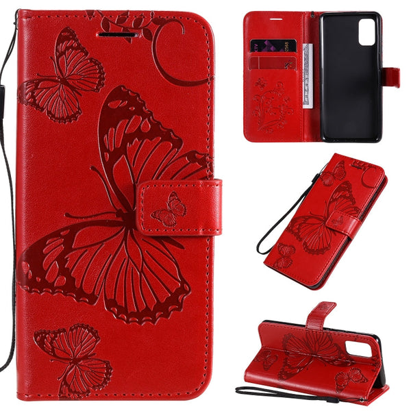3D Butterflies Embossing Pattern Horizontal Flip Leather Case with Holder & Card Slot & Wallet