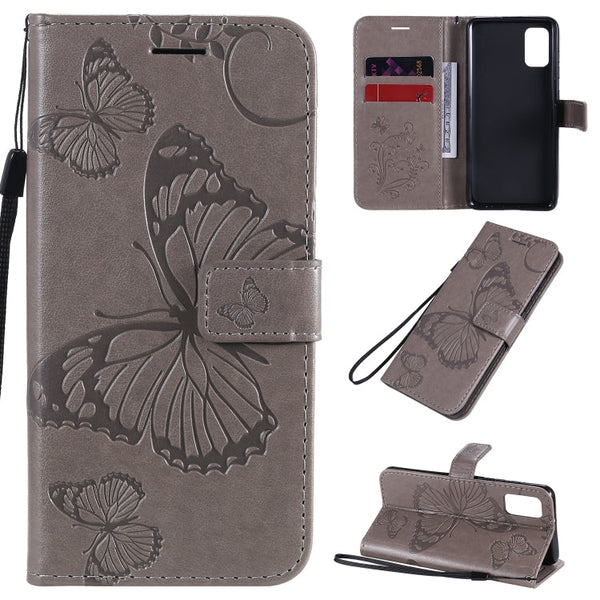 3D Butterflies Embossing Pattern Horizontal Flip Leather Case with Holder & Card Slot & Wallet