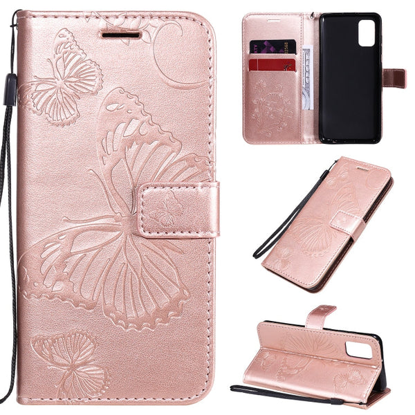 3D Butterflies Embossing Pattern Horizontal Flip Leather Case with Holder & Card Slot & Wallet
