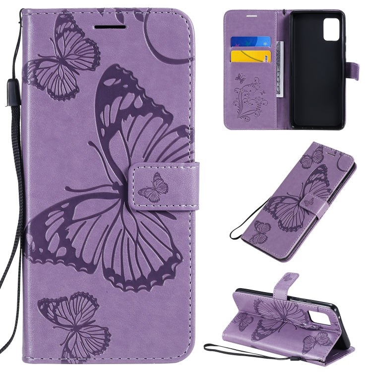 3D Butterflies Embossing Pattern Horizontal Flip Leather Case with Holder & Card Slot & Wallet