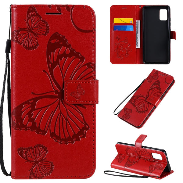 3D Butterflies Embossing Pattern Horizontal Flip Leather Case with Holder & Card Slot & Wallet