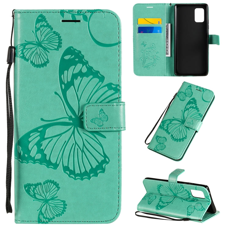 3D Butterflies Embossing Pattern Horizontal Flip Leather Case with Holder & Card Slot & Wallet