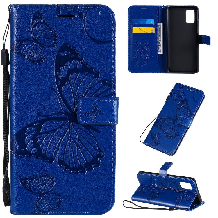 3D Butterflies Embossing Pattern Horizontal Flip Leather Case with Holder & Card Slot & Wallet