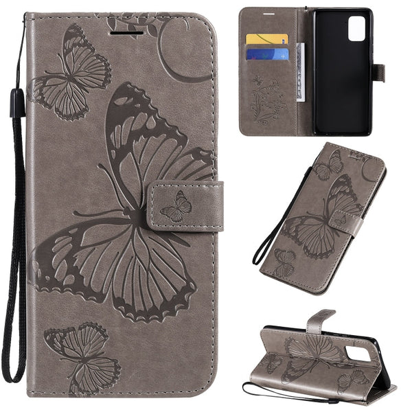 3D Butterflies Embossing Pattern Horizontal Flip Leather Case with Holder & Card Slot & Wallet