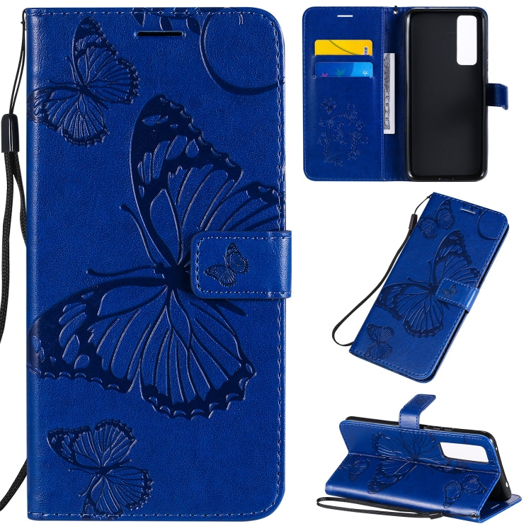 3D Butterflies Embossing Pattern Horizontal Flip Leather Case with Holder & Card Slot & Wallet