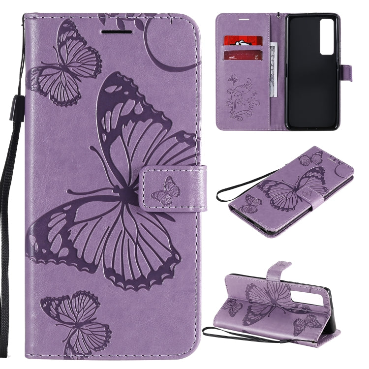 3D Butterflies Embossing Pattern Horizontal Flip Leather Case with Holder & Card Slot & Wallet