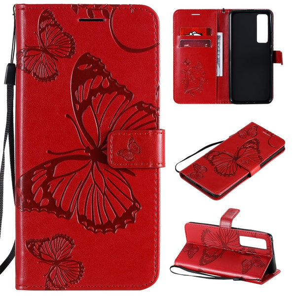 3D Butterflies Embossing Pattern Horizontal Flip Leather Case with Holder & Card Slot & Wallet