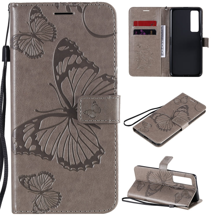 3D Butterflies Embossing Pattern Horizontal Flip Leather Case with Holder & Card Slot & Wallet