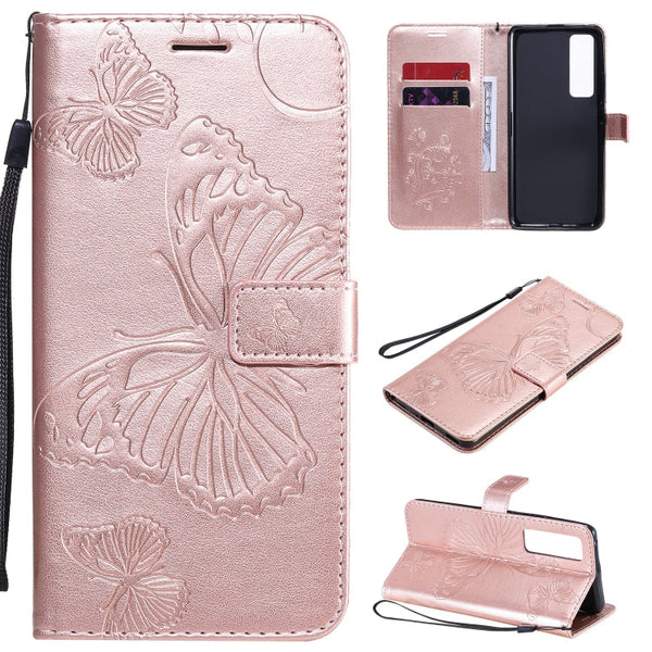 3D Butterflies Embossing Pattern Horizontal Flip Leather Case with Holder & Card Slot & Wallet