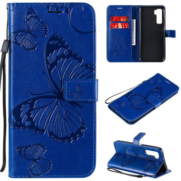 3D Butterflies Embossing Pattern Horizontal Flip Leather Case with Holder & Card Slot & Wallet