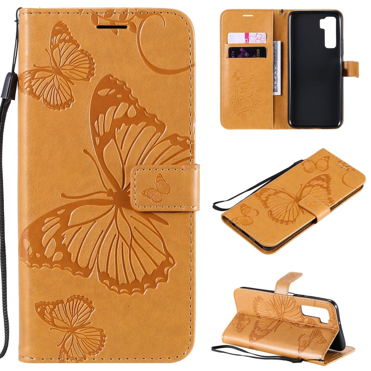 3D Butterflies Embossing Pattern Horizontal Flip Leather Case with Holder & Card Slot & Wallet