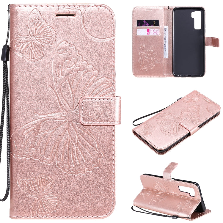 3D Butterflies Embossing Pattern Horizontal Flip Leather Case with Holder & Card Slot & Wallet