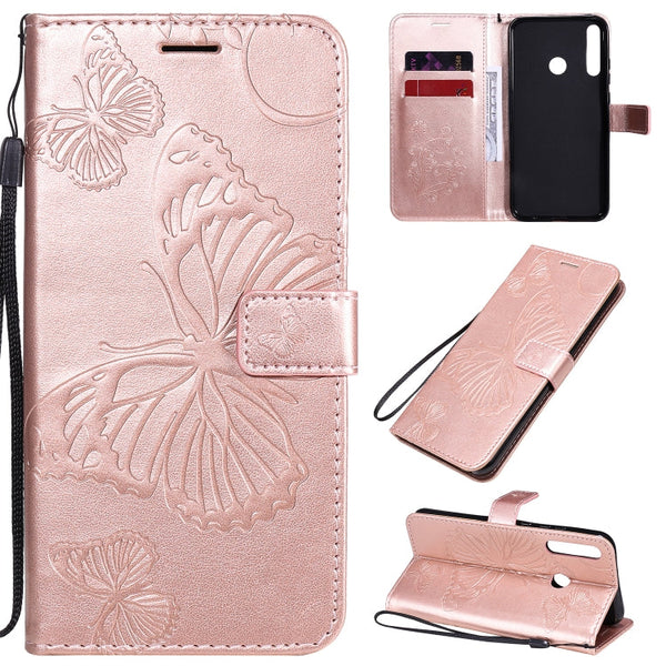 3D Butterflies Embossing Pattern Horizontal Flip Leather Case with Holder & Card Slot & Wallet