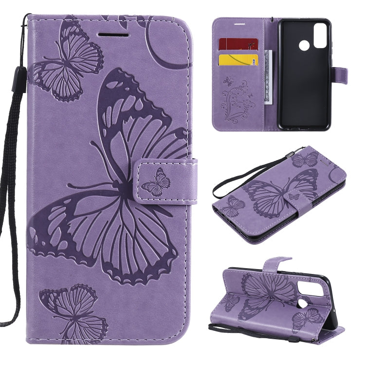 3D Butterflies Embossing Pattern Horizontal Flip Leather Case with Holder & Card Slot & Wallet
