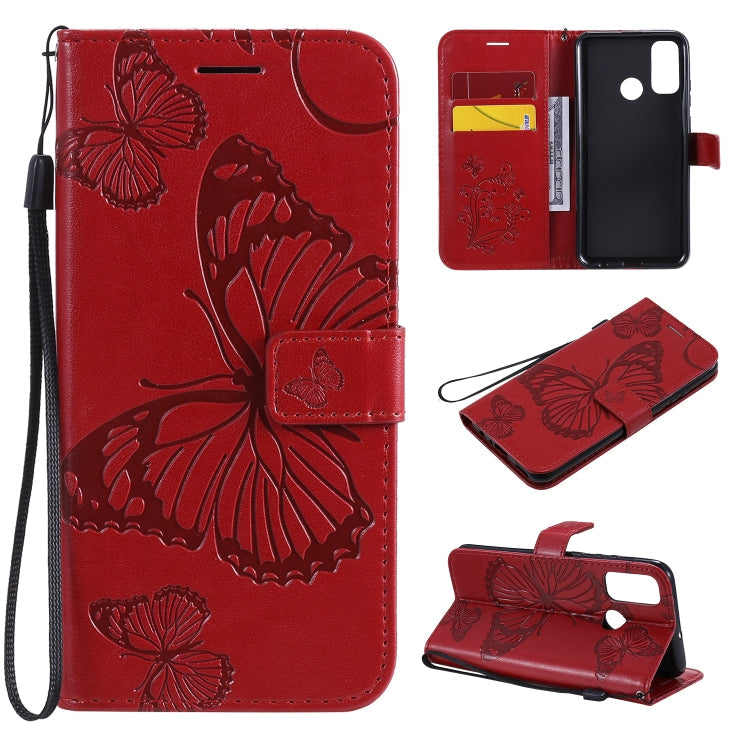3D Butterflies Embossing Pattern Horizontal Flip Leather Case with Holder & Card Slot & Wallet