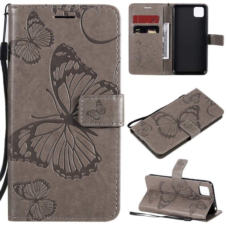 3D Butterflies Embossing Pattern Horizontal Flip Leather Case with Holder & Card Slot & Wallet