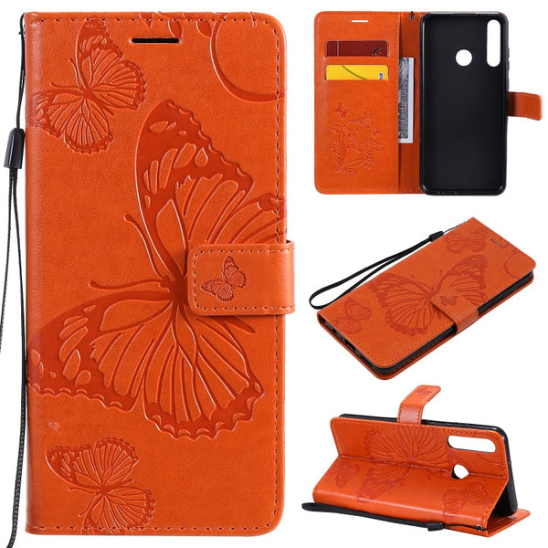 3D Butterflies Embossing Pattern Horizontal Flip Leather Case with Holder & Card Slot & Wallet