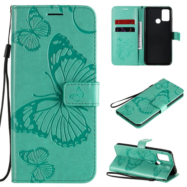 3D Butterflies Embossing Pattern Horizontal Flip Leather Case with Holder & Card Slot & Wallet
