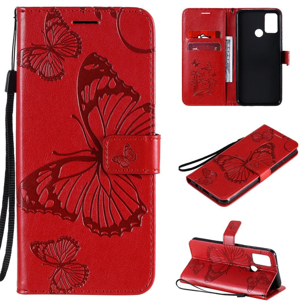 3D Butterflies Embossing Pattern Horizontal Flip Leather Case with Holder & Card Slot & Wallet