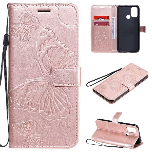 3D Butterflies Embossing Pattern Horizontal Flip Leather Case with Holder & Card Slot & Wallet