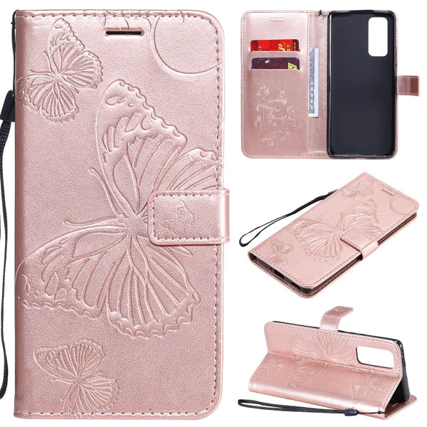 3D Butterflies Embossing Pattern Horizontal Flip Leather Case with Holder & Card Slot & Wallet