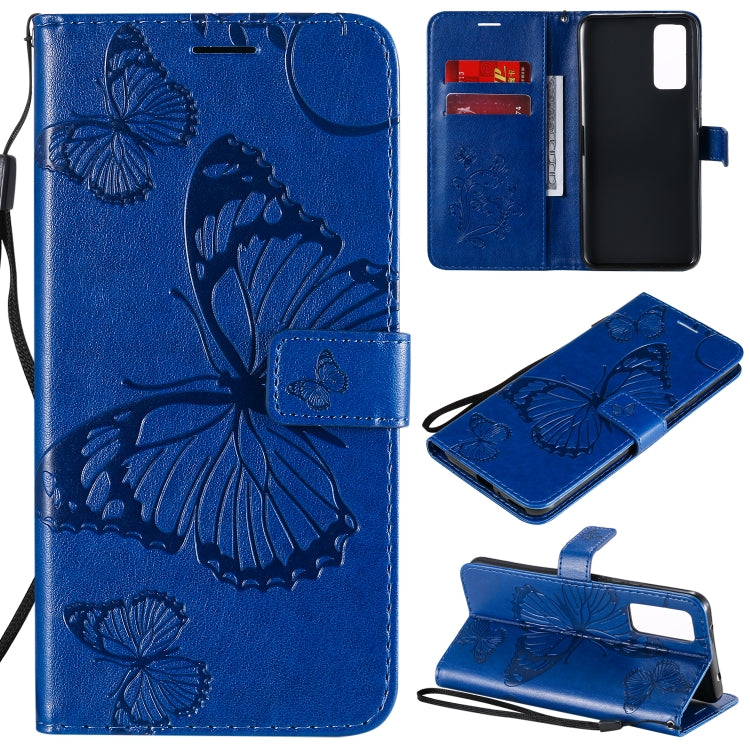 3D Butterflies Embossing Pattern Horizontal Flip Leather Case with Holder & Card Slot & Wallet