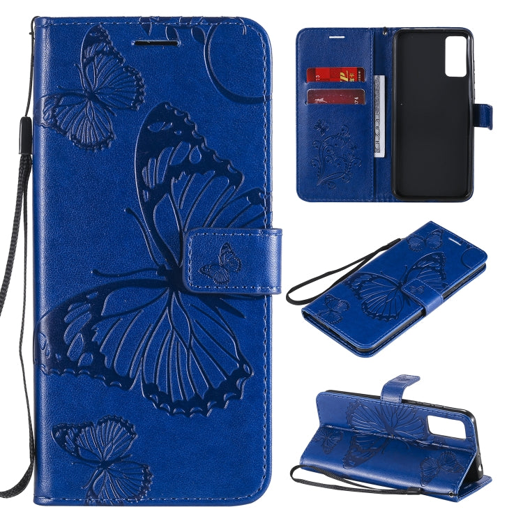 3D Butterflies Embossing Pattern Horizontal Flip Leather Case with Holder & Card Slot & Wallet
